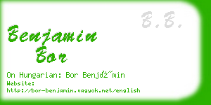 benjamin bor business card